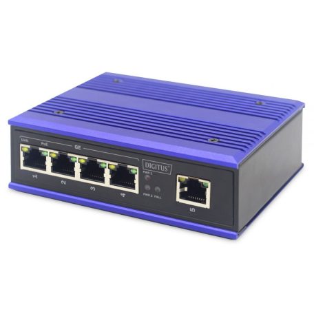 Digitus Industrial 4-Port Gigabit PoE Switch + 1 uplink