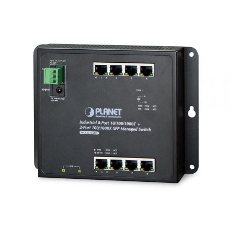 Planet Industrial 8-Port Gigabit PoE Wall-mount Switch