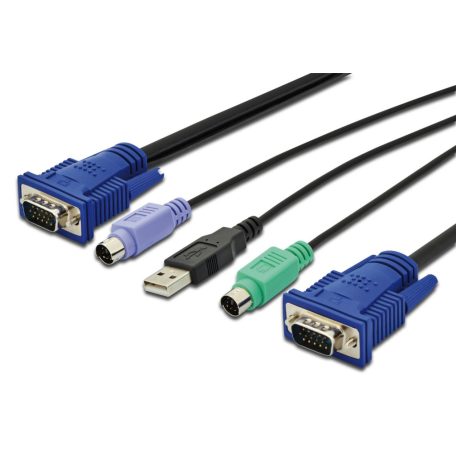 Digitus KVM Cable-Set,VGA,PS/2-Mouse,PS/2-Keyboard, USB