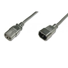 Assmann Power Cord extension cable, C14 - C13 1,2m Black