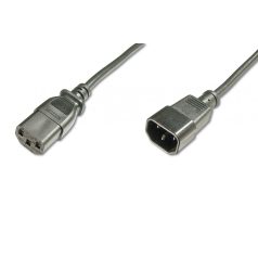 Assmann Power Cord extension cable, C14 - C13 1,8m Black