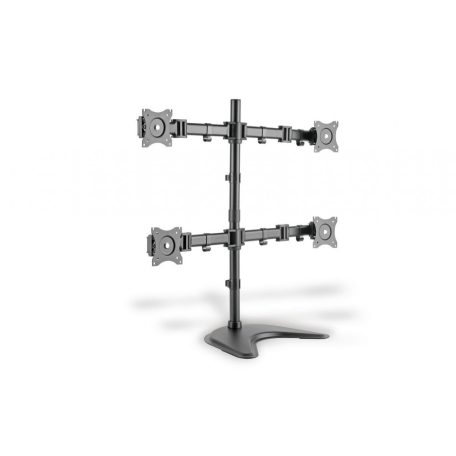 Digitus DA-90364 Universal Quad Monitor Mount Stand/Clamp Option Black