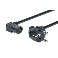   Assmann Power Cord, CEE 7/7 (Typ-F) - C13, 90° angled 1,8m Black