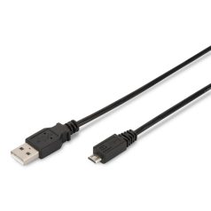 Assmann USB 2.0 connection cable, type  A - micro 3m Black