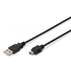   Assmann USB 2.0 connection cable, type  A - mini B (5pin) 1m Black