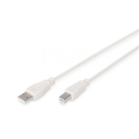 Assmann USB 2.0 connection cable, type A - B 1m Beige