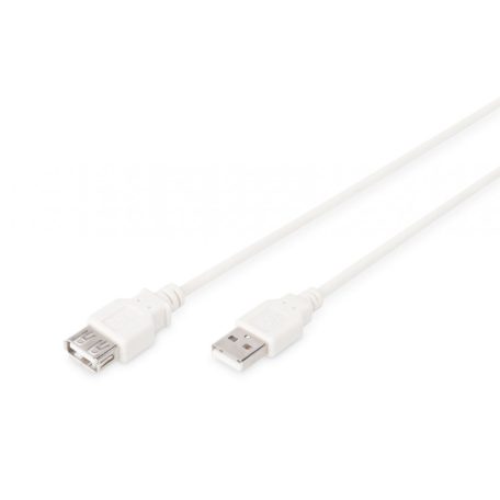 Assmann USB 2.0 extension cable, type A 1,8m Beige