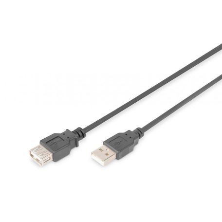 Assmann USB 2.0 extension cable, type A 1,8m Black