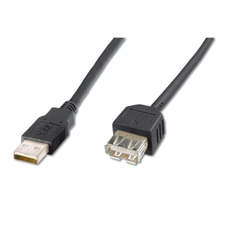 Assmann USB extension cable, type A 3m Black