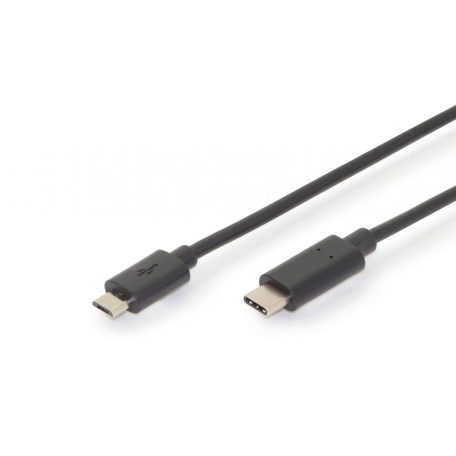 Assmann USB Type-C connection cable, type C to micro B 1,8 Black