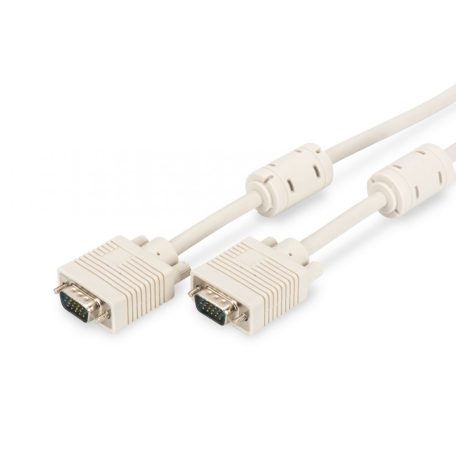 Assmann VGA Monitor connection cable, HD15 1,8m Beige