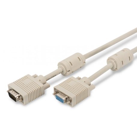 Assmann VGA Monitor extension cable, HD15 1,8m Beige