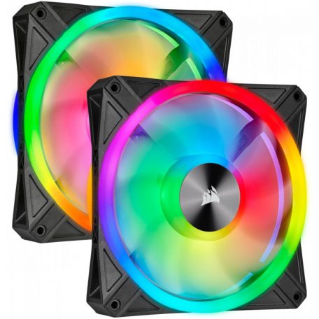 Corsair iCUE QL140 RGB PWM Dual Fan Kit with Lighting Node CORE