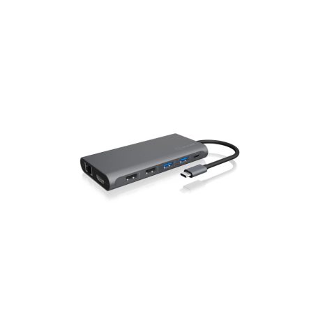 Raidsonic IcyBox IB-DK4050-CPD USB Type-C DockingStation with triple video interface Silver