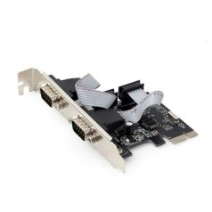   Gembird SPC-22 2 serial port PCI-Express add-on card, with extra low-profile bracket