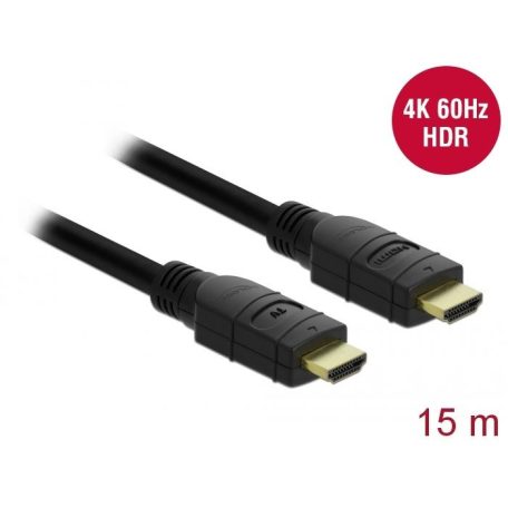 DeLock Active HDMI Cable 4K 60Hz 15m Black