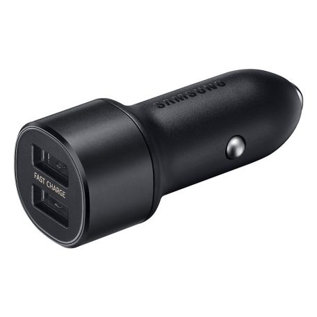 Samsung Car Charger Dual USB Port Fast Charge (15W) Black