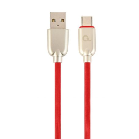 Gembird CC-USB2R-AMCM-1M-R Premium rubber Type-C USB charging and data cable 1m Red