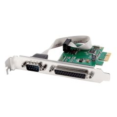   Gembird PEX-COMLPT-01 COM serial port + LPT port PCI-Express add-on card, with extra low-profile bracket