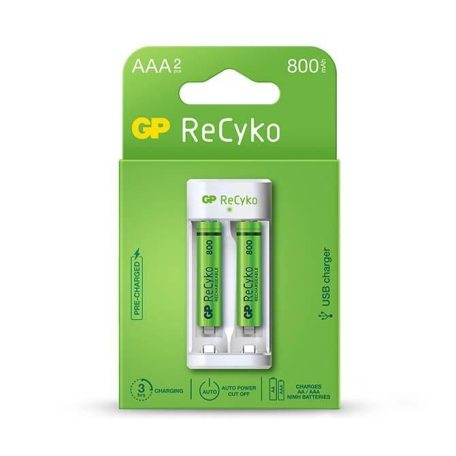 GP ReCyko Eco E211 akkutöltő + 2×AAA GP ReCyko 800