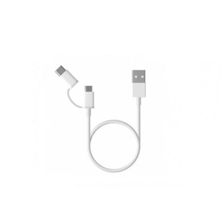 Xiaomi Mi 2 in 1 USB cable microUSB/USB Type-C 1m White