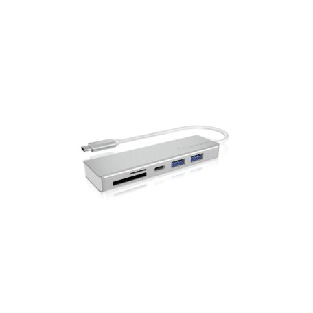 Raidsonic IcyBox IB-HUB1413-CR USB 3.0 Type-C USB hub with 3 USB ports and multi-cardreader Grey