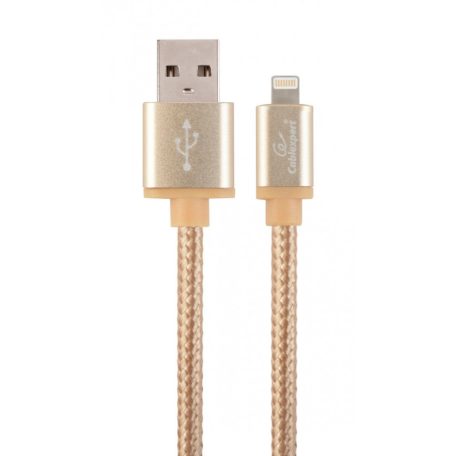 Gembird CCB-mUSB2B-AMLM-6-G USB2.0 - Lightning cable 1,8m Gold