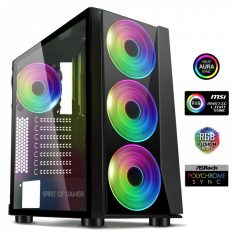 Spirit Of Gamer Ghost 5 RGB Tempered Glass Black