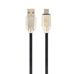   Gembird CC-USB2R-AMmBM-1M microUSB Premium rubber charging and data cable 1m Black