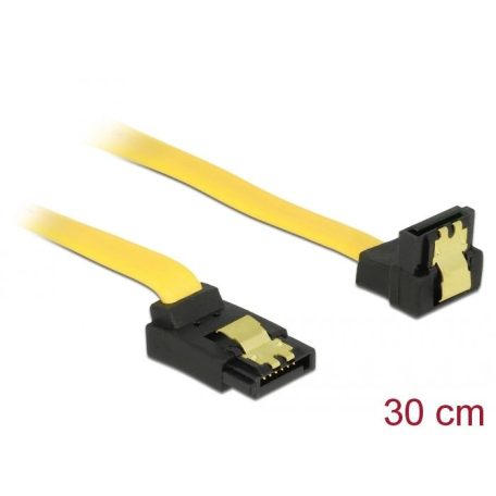 DeLock SATA 6Gb/s Cable upwards angled to downwards angled 30cm Yellow