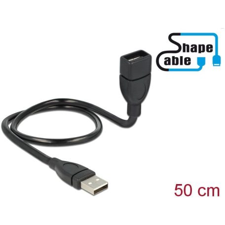 DeLock Delock Cable USB 2.0 A male > A female ShapeCable 0.5 m