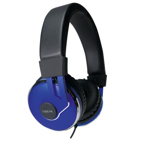 Logilink On-Ear Stereo Headset Black/Blue