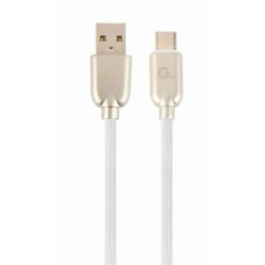   Gembird CC-USB2R-AMCM-2M-W Premium rubber Type-C USB charging and data cable 2 m White