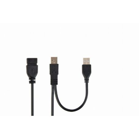 Gembird CCP-USB22-AMAF-3 Dual USB 2.0 A-plug A-socket extension cable 0,9 m Black