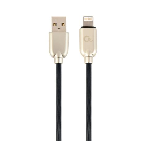 Gembird CC-USB2R-AMLM-2M-R Premium rubber 8-pin charging and data cable 2 m Black