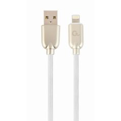   Gembird Premium rubber 8-pin charging and data cable 2m White