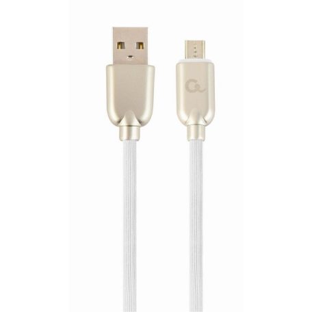 Gembird CC-USB2R-AMmBM-2M-W microUSB Premium rubber charging and data cable 2m White