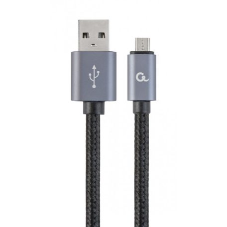 Gembird CCB-mUSB2B-AMBM-6 microUSB cable with metal connectors 1,8m Black