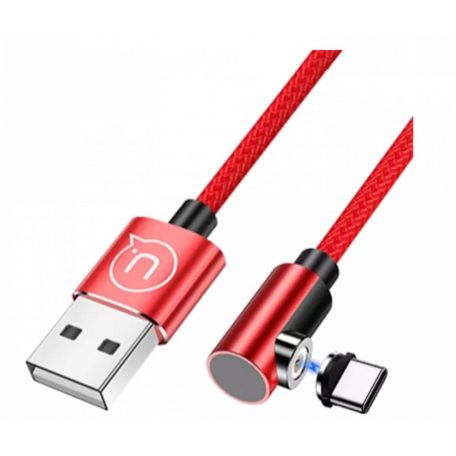 Usams U54 Right-angle Aluminum Alloy Magnetic Charging Cable Micro Red