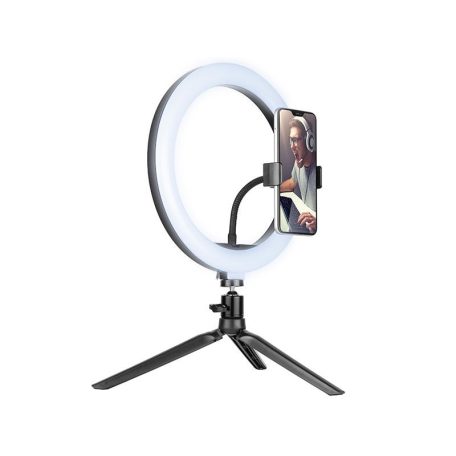 Tracer LED Ring Lamp with Mini Tripod Black