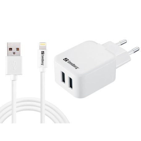 Sandberg AC Charger EU Lightning 2.4A White