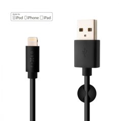   FIXED Long data and charging cable with USB/Lightning connectors, 2 meters, MFI certified, 20W, Fekete