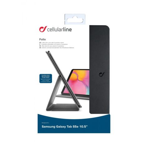 Cellularline Case with stand FOLIO for Samsung Galaxy Tab S5e (10.5" ), black