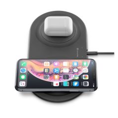   Cellularline B Wireless Fast Charger Dual Wireless Charging Station with 2 x 10W, Qi compatible, black