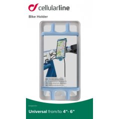   Cellularline Universal Bike Holder for mobile phones to attach to the handlebars, blue