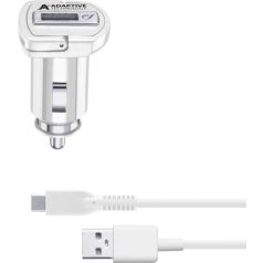   Cellularline Set car charger and USB-C cable adaptive charging 15W White