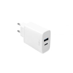   FIXED hálózati töltő USB-C és USB kimenettel, PD, 30W, fehér