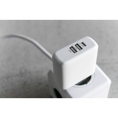   FIXED hálózati töltő USB-C és 2db USB kimenettel, PD, 45W, fehér