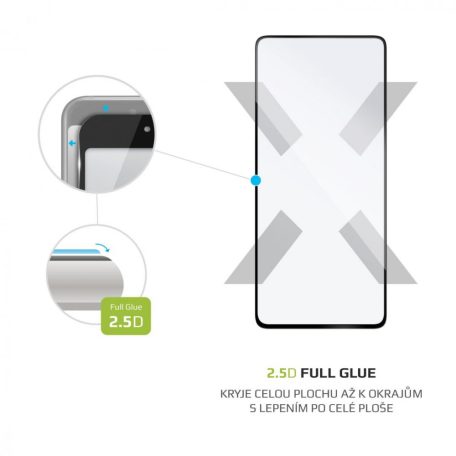 FIXED Protective Üvegfólia Full-Cover  Xiaomi Redmi Note 9 Pro/9 Pro Max/Note 9S, full screen gluing Fekete