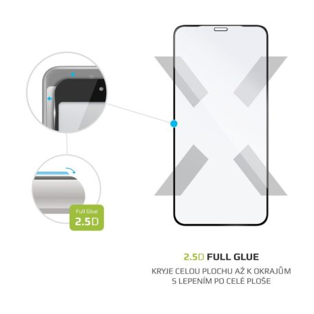 FIXED teljes kijelzős üvegfólia Apple iPhone X/XS/11 Pro, Fekete